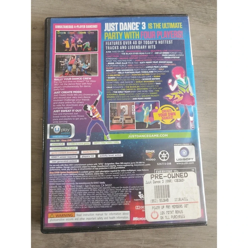 Just Dance 3 (Microsoft Xbox 360, 2011)